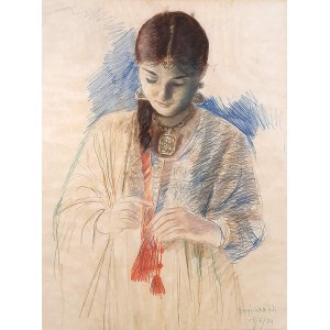 Eqbal Mehdi, 25 x 35 Inch, Pastel on Paper, Figurative Painting, AC-EBM-001